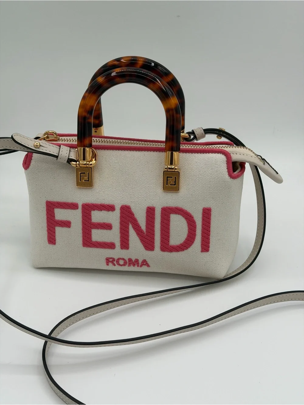 Fendi mini by the way denim canvas shoulder bag 😍